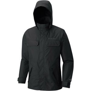 LIKE NEW COLUMBIA SPORTSWEAR DR. DOWNPOUR II JACKET MENS LRG BLACK
